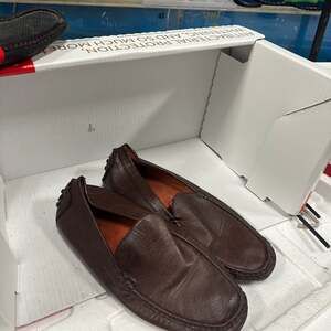 Vikings Men's Brown Pebble Grain Leather Venetian